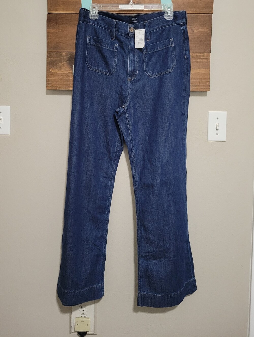 J. Crew Indigo Light-feel Lizzie wide-leg jeans Size 30